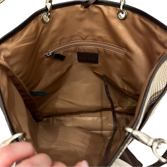 Ralph Lauren Houndstooth Tote Purse Bag - Picture 4 of 6